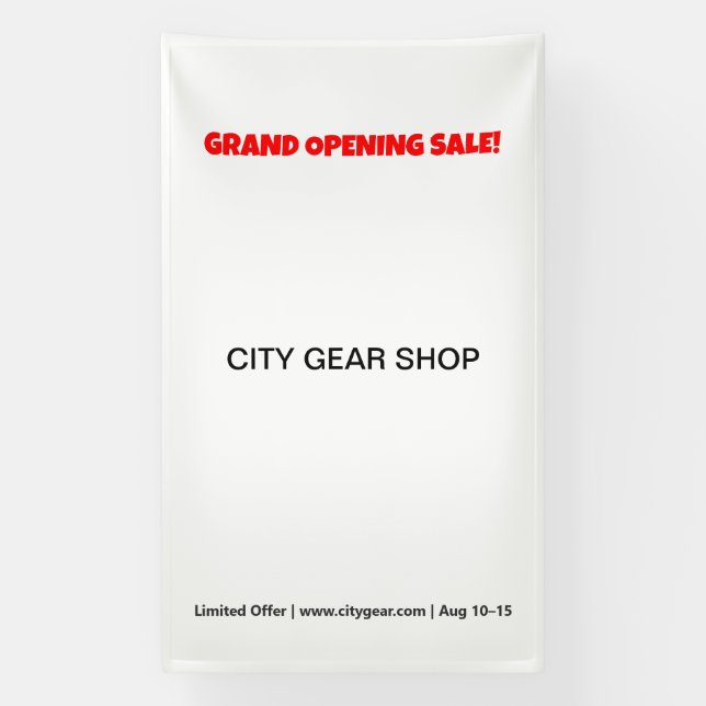 Blank & Custom Vinyl Banners | Bulk Options (Vertical)