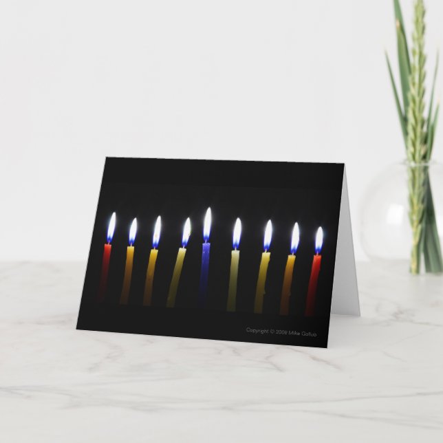 Blank Customisable Chanukah Greeting Card 2 (Front)