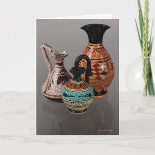 Blank Customisable Greek Vases Greeting Card 3