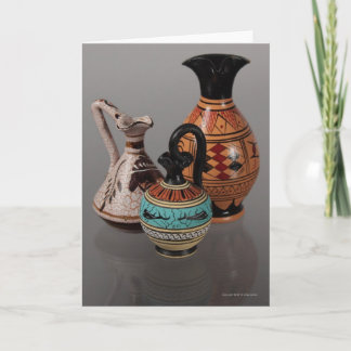 Blank Customisable Greek Vases Greeting Card 3