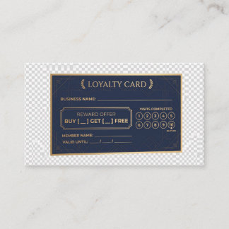 "Blank Customisable Loyalty Punch Card for Busines