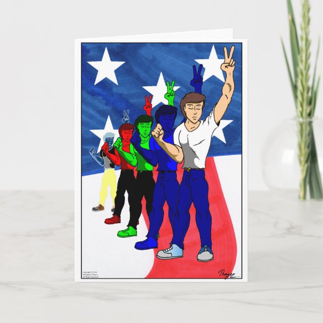 Blank, customisable Patriotic greeting card (Front)