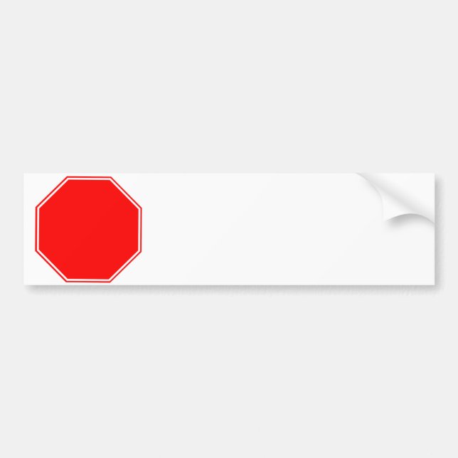 "Blank/Customisable Stop Sign Bumper Sticker" Sticker (Front)