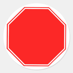 Blank/Customisable Stop Sign Sticker