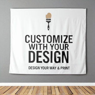 Blank Customized 80x68" Company Personalized  Tapestry