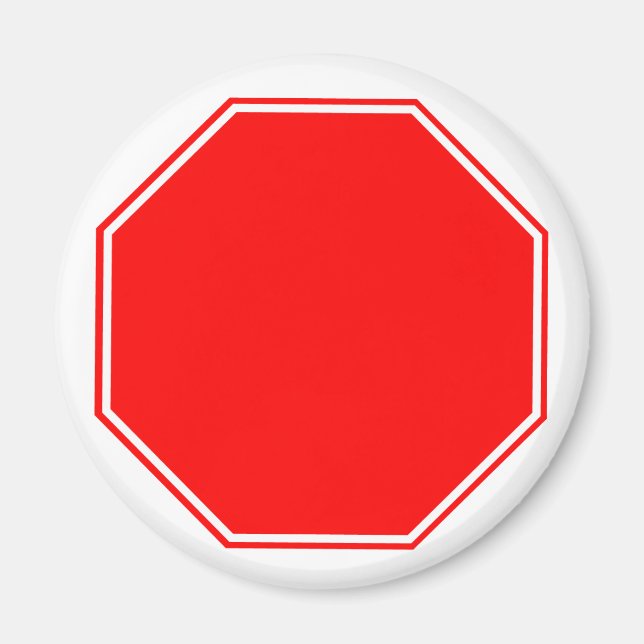 Blank/Cutomizable Stop Sign Magnet (Front)