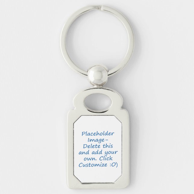 Blank design with placeholder image for DIY Key Ring (Front)