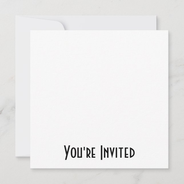 BLANK - DESIGN YOUR OWN - CREATE YOUR OWN INVITATION (Front)