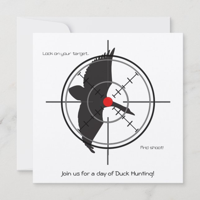 Blank Duck Hunting Invitations (add your texts) (Front)