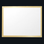 Blank Elegant Gold Notepad<br><div class="desc">Blank Notepad features white blank space with gold border.</div>