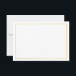 Blank Elegant Gold Wedding Advice Card<br><div class="desc">Add a personal touch to your wedding with an elegant wedding advice and wishes card. This advice card features white blank space with gold border. Perfect for wedding, baby shower, birthday party, bridal shower, bachelorette party and any special occasions. Please note : The foil details are simulated in the artwork....</div>