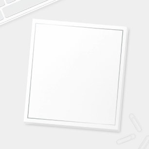 Blank Elegant Silver Notepad
