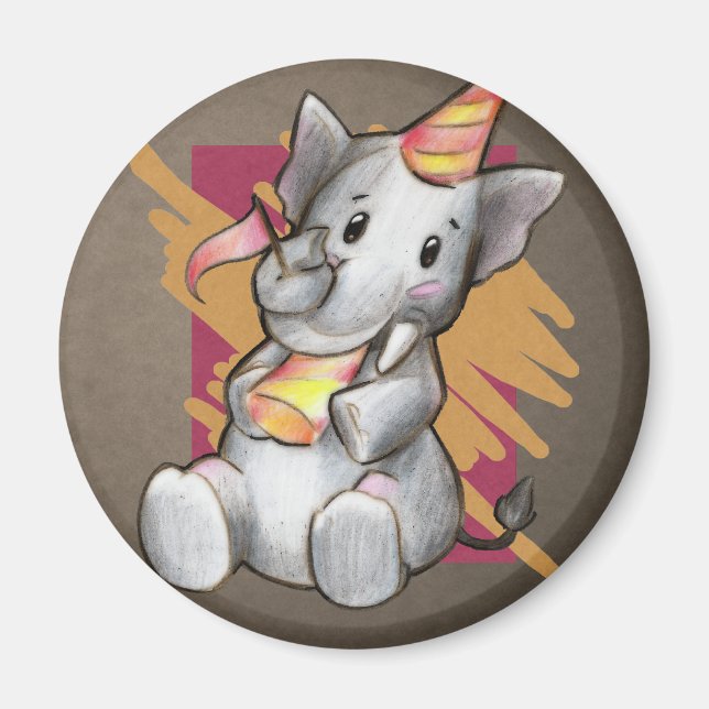 Blank Elephant Magnet (Front)