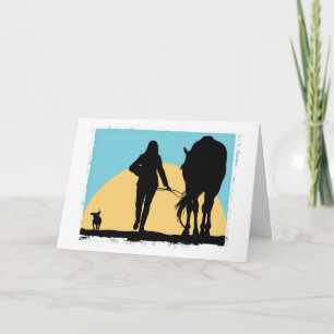 Blank Equestrian Greeting Card