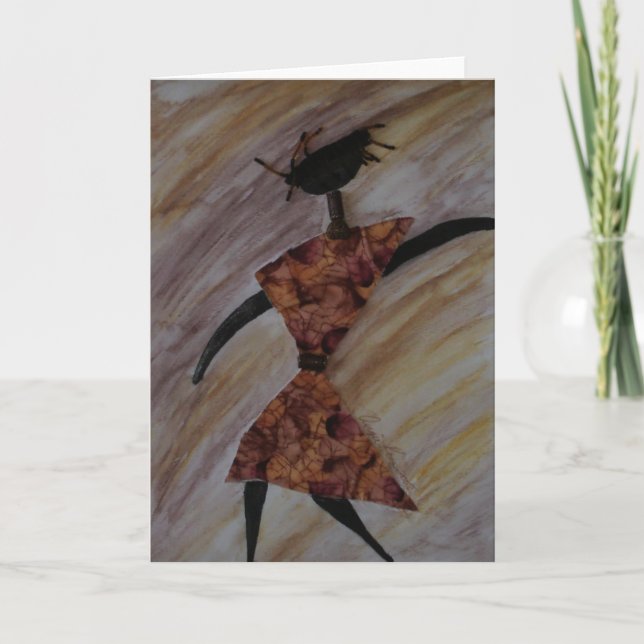 Blank Ethnic  Art Note Card (Front)