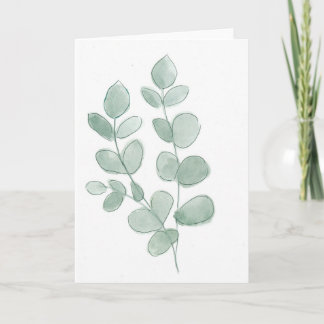 Blank Eucalyptus Leaf Greeting Card 5x7