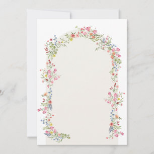 Blank Floral Arch Card