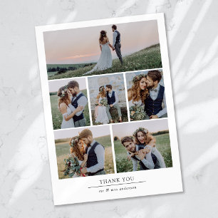Blank for Your Message Personalized Photo Wedding Thank You Card