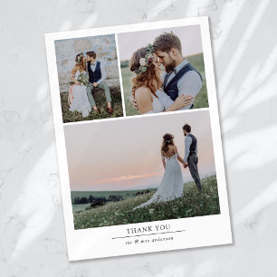 Blank for Your Message Personalized Photo Wedding Thank You Card