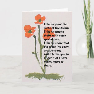 Blank Friendship Note Card