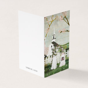 Blank Ghost Wedding Folded Card