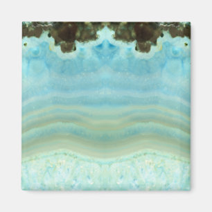 Blank Glamourous Blue Crystal Save The Date Magnet