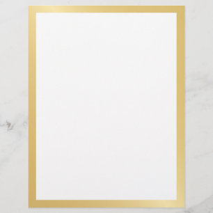 Blank Gold and White Custom Letterhead