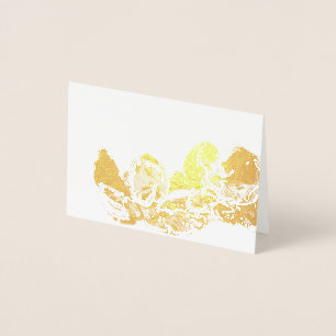 Blank Gold and White Seashell Still Life Foil Card