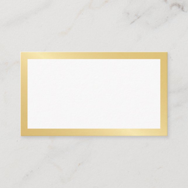 Blank Gold and White Wedding Advice and Wishes (Front)