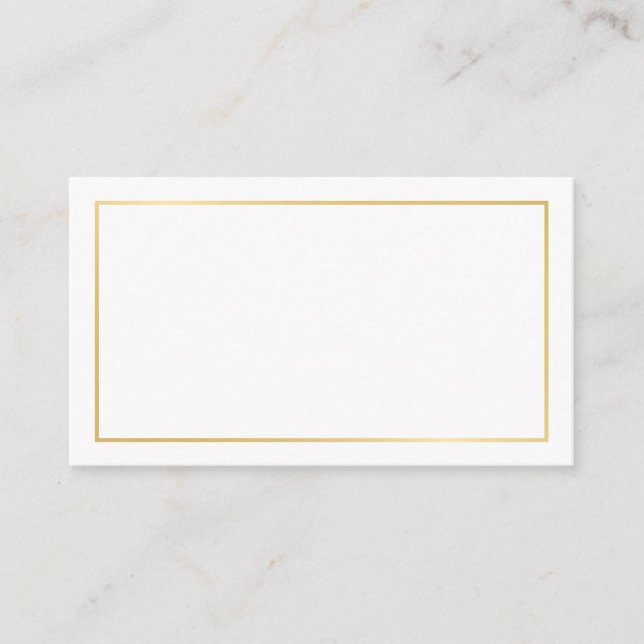 Blank Gold and White Wedding Advice and Wishes Card (Front)
