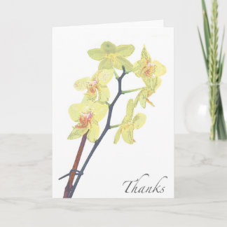 Blank Golden Treasure Orchid Thank You Card