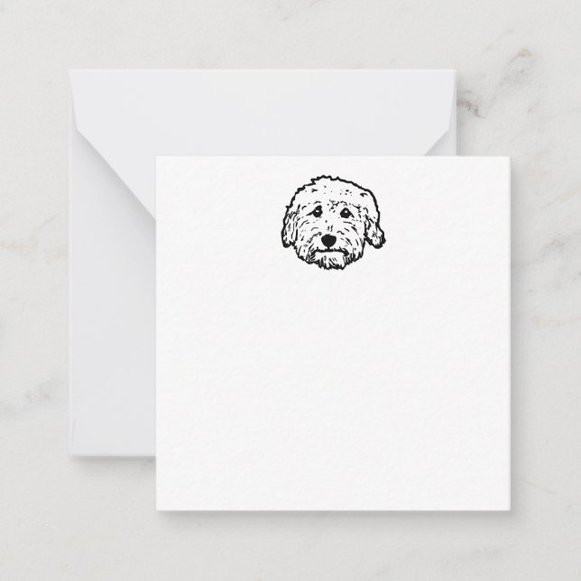 Blank Goldendoodle notecard - customise it (Front)