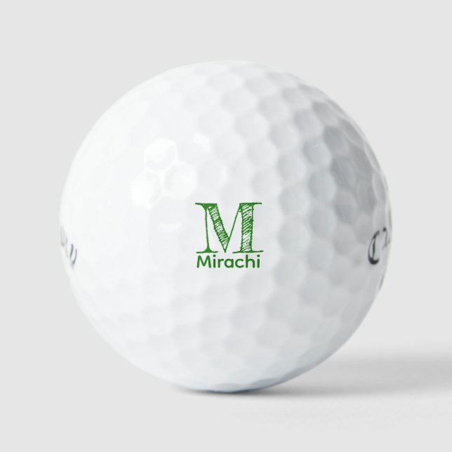 Blank Golf Balls,  Personalised Monogrammed Balls (Front)