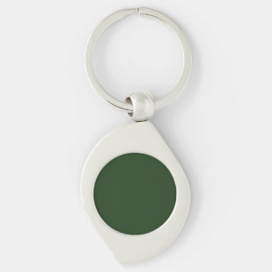 Blank Green Olive Solid Colour Key Ring