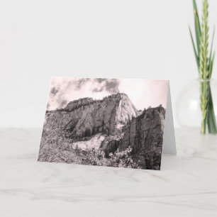 Blank Greeting Card with Rock Design