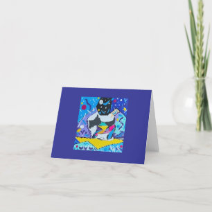 Blank Greeting Card with Schnauzer
