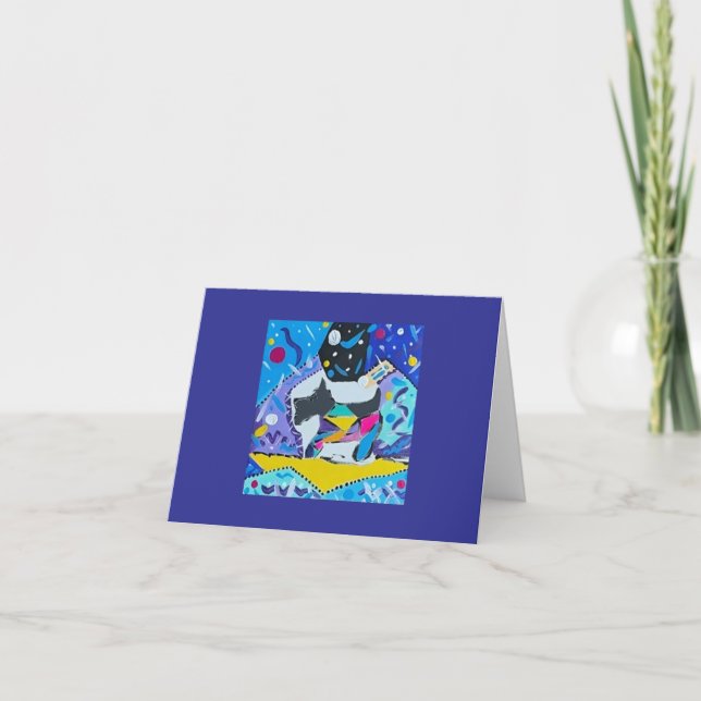 Blank Greeting Card with Schnauzer (Front)