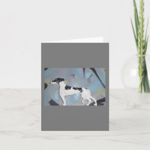 Blank Greyhound Greeting Card