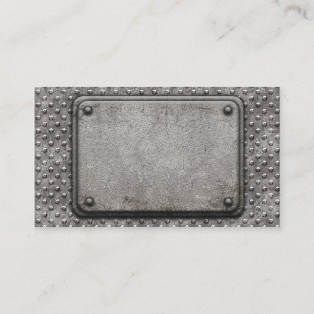 Blank grunge metal design business card (Front)
