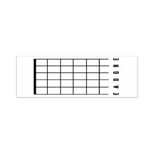 BLANK GUITAR CHORD RUBBER STAMP