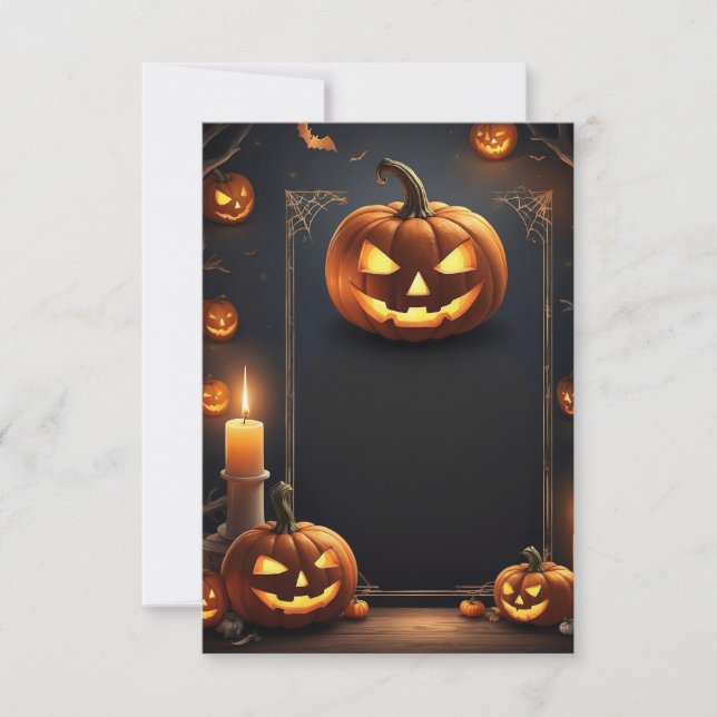 Blank Halloween Invitation Card (Front)