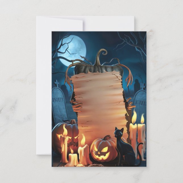 Blank Halloween Invitation Card (Front)