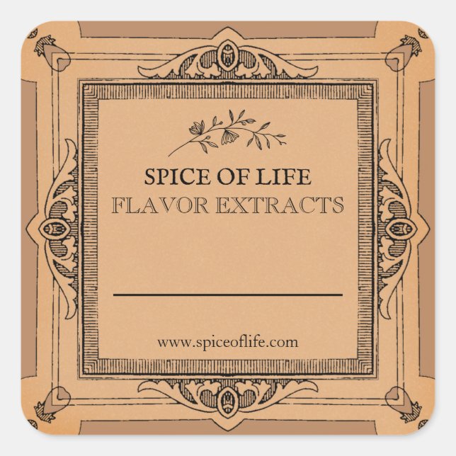 Blank Handmade Flavour Extract Labels (Front)