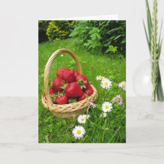 Blank Happy Thanksgiving with Strawberries Card