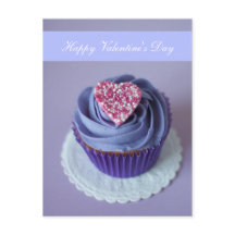 Blank - "Happy Valentine's Day" Heart Cupcake