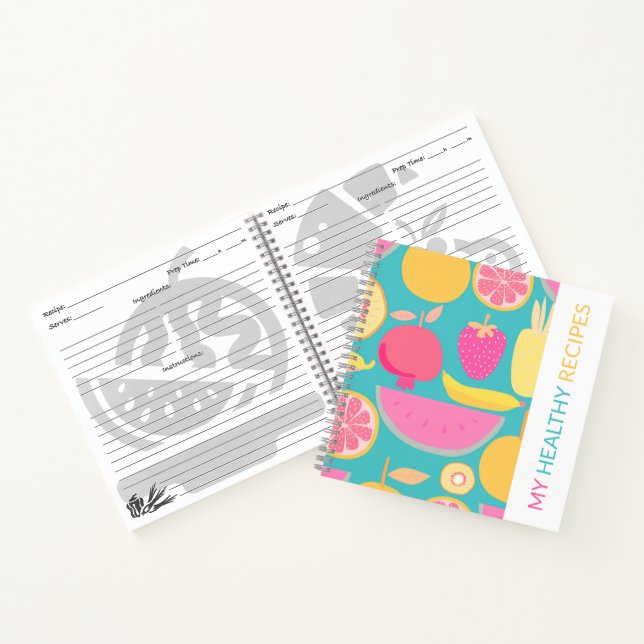 Blank HEALTHY RECIPE BOOK (Inside)