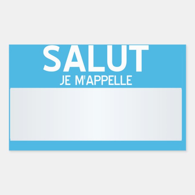 Blank Hello My Name Is ... Customisable Rectangular Sticker (Front)