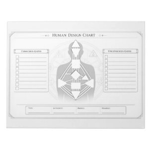 Blank Human Design Chart Notepad