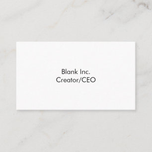 Blank Inc. Business Card
