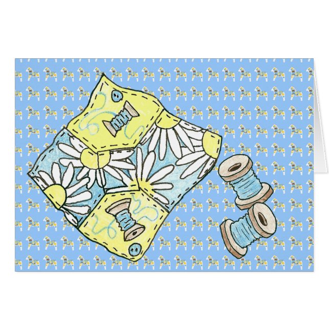 Blank Inside Quilter's card (Front Horizontal)